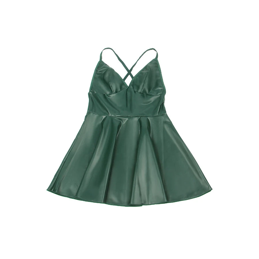 SUBBLIME - 955441 DRESS WITH GREEN LEATHER STRAPS L/XL